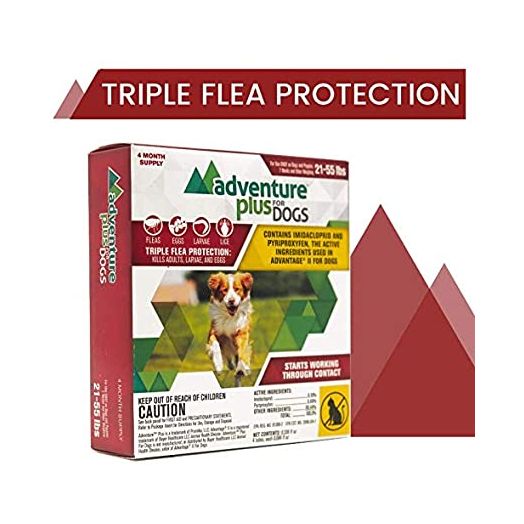 Adventure Plus Triple Flea Protection for Dogs, Large, 21-55 lbs