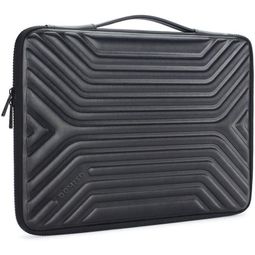 DOMISO 15.6 Inch Shockproof Waterproof Laptop Sleeve with Handle Lightweight Soft EVA Tablet Case for 15.6" Laptops / Apple / Lenovo IdeaPad / Acer Aspire E15 / HP Envy 15 / Dell / ASUS , Black