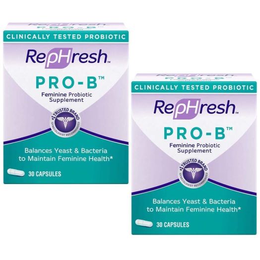 Pro-B Probiotic Feminine Supplement Capsules, 30 Count (2 Pack)