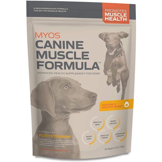 MYOS Canine Muscle Formula - Clinically Proven All-Natural Muscle Building Supplement - Reduce Muscle Loss in Aging Dogs and Improve Recovery from Injury or Surgery