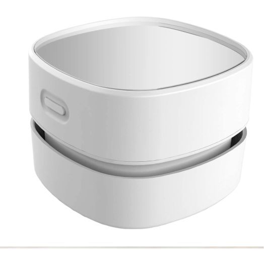 ODISTAR Desktop Vacuum Cleaner, Mini Table dust Sweeper Energy Saving,High Endurance up to 400 mins,Cordlessand360 Rotatable Design for Keyboard/Home/School/Office(White)