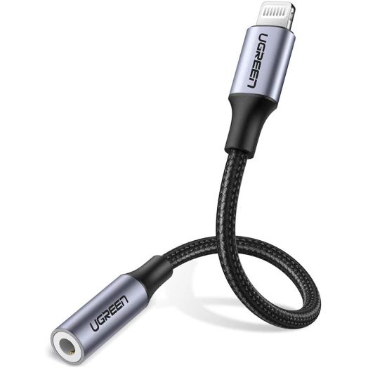 UGREEN Headphones Adapter for Apple,Apple MFi Certified iPhone Lightning to 3.5mm Jack Converter Compatible for iPhone SE/11/11 Pro/11 Pro Max/X XR XS XS Max iPhone 7 7P 8 8P
