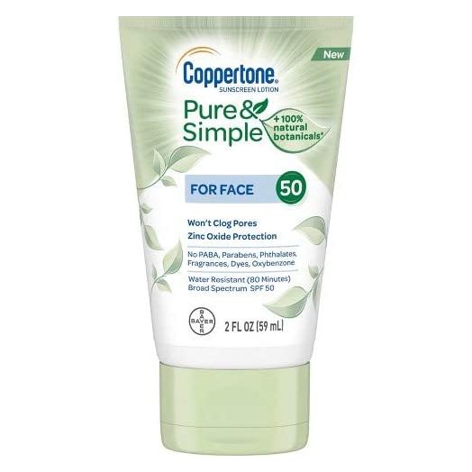 Coppertone Pure and Simple - Pure and Simple Face SPF 50 Lotion 2 Oz (CT57975)