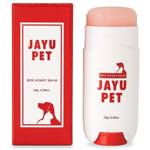 JAYU Pet Red Honey Balm for Dogs and Cats, Oriental Herbal Ingredients, Relieves Dry and Cracked Pet Skin, 14g, 0.49oz. Stick Paw Nose Skin Protector Balm