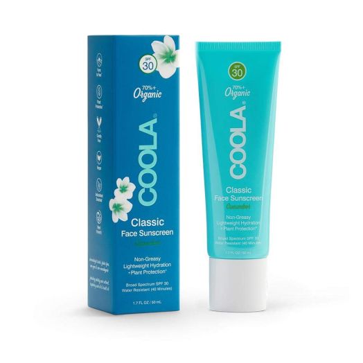 COOLA Classic Face Sunscreen Lotion, Broad Spectrum SPF 30, Reef-Safe, Cucumber, 1.7 Fl Oz