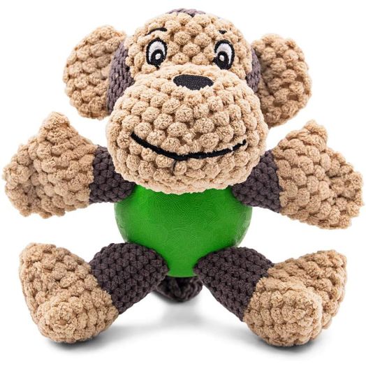 Raffaelo Dog Toy, Plush Squeaking Dog Toys, Dog Plush Toy, Chew Toy with Squeaker, Teeth Cleaning for Puppy, Small and Medium Dogs, Not Suitable for Big Dogs (Plush Toys-Monkey(5.9-6.2"))