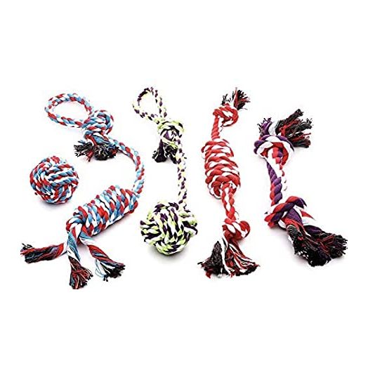 ROPE DOG TOYS FOR SMALL DOGS AND MEDIUM DOGS - BENEFITS NONPROFIT DOG RESCUE - DOG CHEW TOYS FOR SMALL AND MEDIUM BREEDS - COTTON DOG TOYS FOR BOREDOM