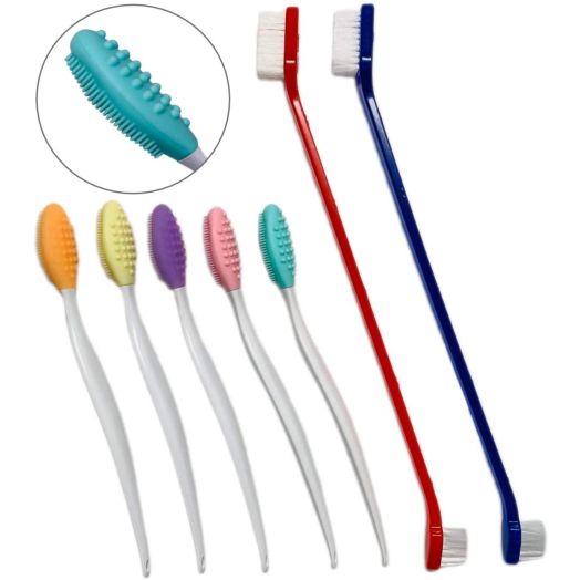 Otterly Pets Dog Toothbrushes for Small to Large Breed Puppy and Dogs Tooth Dental Care (7-Pack)