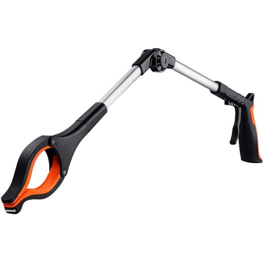 TACKLIFE Upgrade Grabber Reacher Tool, 0-180 Angled Arm, 90 Rotating Head, Magnetic Tips, Mobility Aid Reaching Assist Tool, Claw Trash Picker Grabber Tool(30'') - RG01