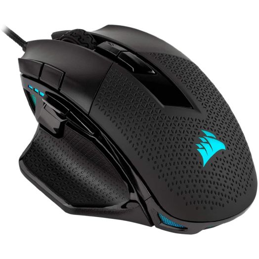 Corsair Nightsword RGB - Comfort Performance Tunable FPS/MOBA Optical Ergonomic Gaming Mouse with Backlit RGB LED, 18000 DPI, Black