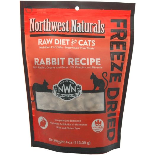 Northwest Naturals Freeze-Dried Cat Nibbles Rabbit Recipe 4 Ounces