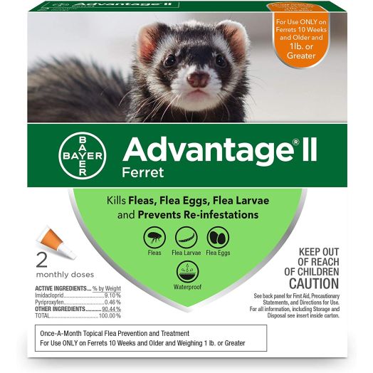 Advantage II Flea Prevention for Ferrets, Over 1 lb, 2 doses | Bayer Animal Health
