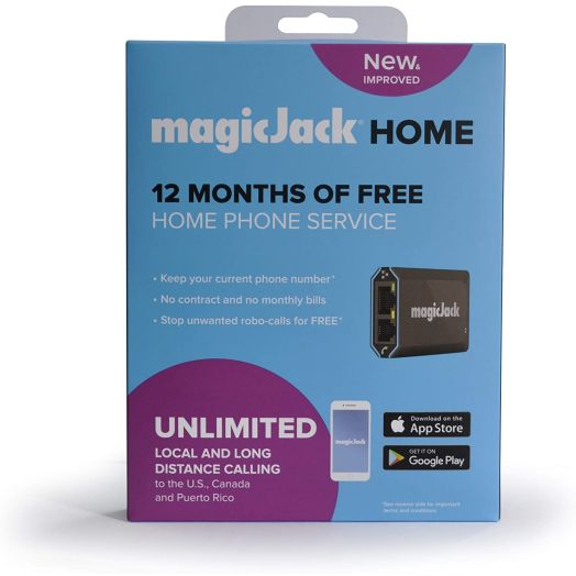 magicJackHome 2019 VOIP Phone Adapter Portable Home and On-The-Go Digital Phone Service. Unlimited Local and Long Distance Calls to US and Canada. NO Monthly Bill. Stay Connected During The Unexpected