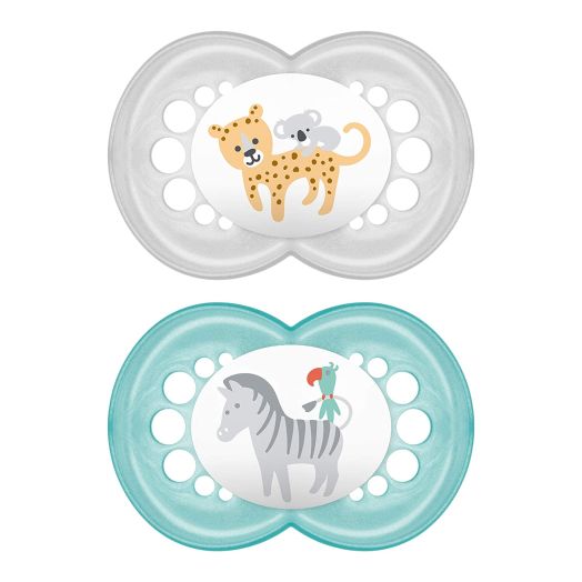 MAM Original Pacifiers (2 pack, 1 Sterilizing Pacifier Case), Pacifiers 16 Plus Months, Unisex Pacifier, Best Pacifiers for Breastfed Babies