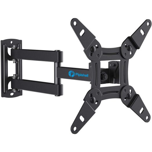 Full Motion TV Monitor Wall Mount Bracket Articulating Arms Swivels Tilts Extension Rotation for Most 13-42 Inch LED LCD Flat Curved Screen TVs and Monitors, Max VESA 200x200mm up to 44lbs by Pipishell
