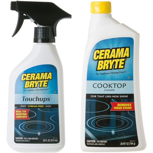 Cerama Bryte Glass-Ceramic Cooktop Cleaning Combo - Cooktop Cleaner (28 oz), with Touchups Spray (16 oz)