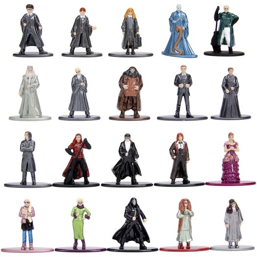 Jada Toys Nano Metalfigs Harry Potter 20 Pack Wave 3 Die-Cast Figures, 1.65" Scale Collectible Figurine 100% Metal, Multi