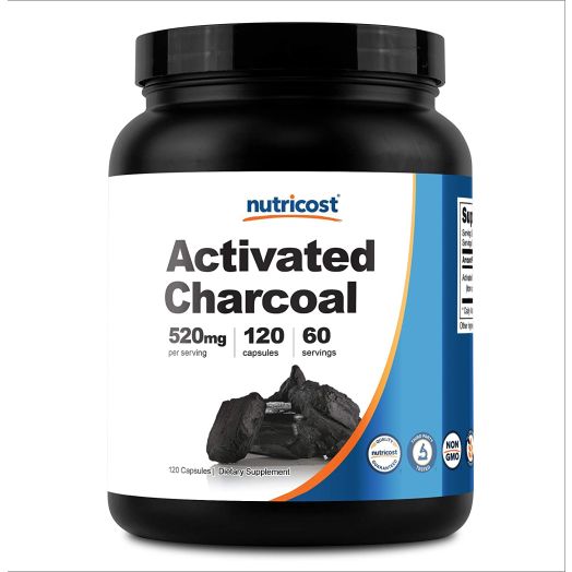 Nutricost Activated Charcoal Powder 1lb - Food Grade  Powder, Vegan, Gluten Free, Non-GMO