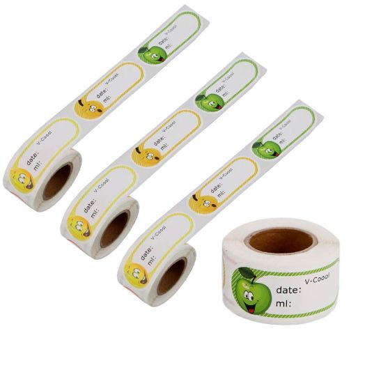 400pcs Bottle Labels Waterproof Name and Date Label for Daycare or Kitchen, Self-Laminating and Removable Labels Sticker for Bottle, Jar, Sippy, Cup and Breastmilk Storage Bags