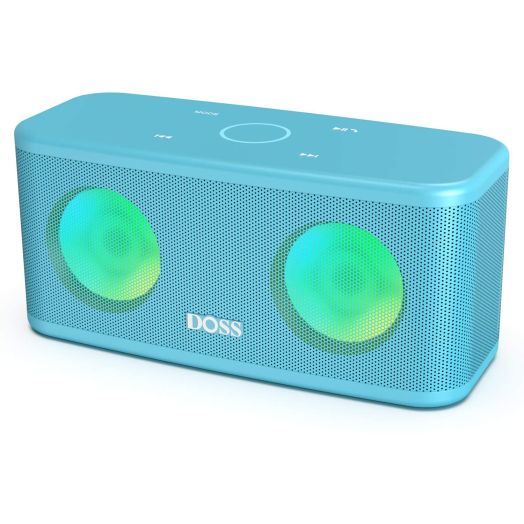 DOSS SoundBox Plus Portable Wireless Bluetooth Speaker with HD Sound and Deep Bass, Wireless Stereo Pairing, Built-in Mic, 20H Playtime, Portable Wireless Speaker for Home, Outdoor,Travel-Tiffany Blue