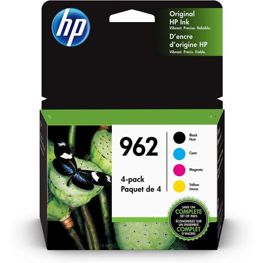 HP 962 | 4 Ink Cartridges| Black, Cyan, Magenta, Yellow | 3HZ99AN, 3HZ96AN, 3HZ97AN, 3HZ98AN