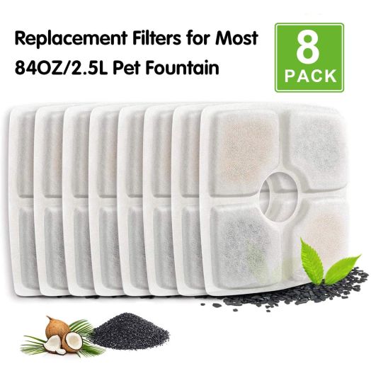 PK.ZTopia Cat Fountain Replacement Filter, Pet Fountain Filters,Carbon Replacement Filter for 84oz/2.5L Automatic Pet Fountain Cat Water Fountain Dog Water Dispenser
