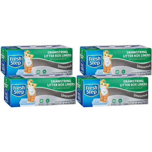 Fresh Step Drawstring Cat Litter Box Liners Fresh Scent