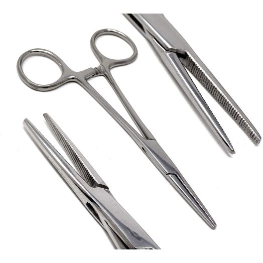 Dog Pet Ear/Nose Hair Puller Grooming Hemostat Locking Forceps Pliers, 5.5" (14cm), Straight
