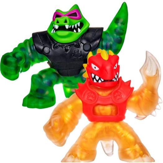Heroes of Goo Jit Zu Water Blast Versus Pack - 2 Action Figure Pack Including Exclusive Golden Figure, Blazagon Vs Rockjaw