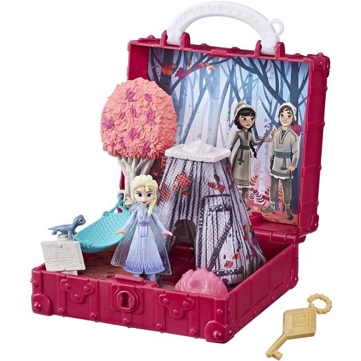 Disney Frozen Pop Adventures Enchanted Forest Set Pop-Up Playset with Handle, Including Elsa Doll, Toy Inspired 2 Movie