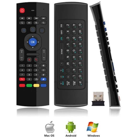 Air Mouse for Android tv Box, Gimibox MX3 Pro Wireless Keyboard 2.4G Smart TV Remote with Motion Sensing Game Handle Android Remote Control for Android TV Box/PC/Smart TV/Projector/HTPC/All-in-one PC/