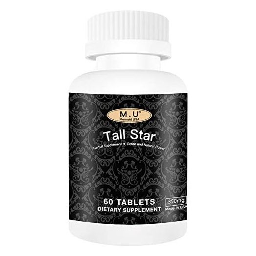 Tall Star - Top Star-Grow Taller Magic Height Growth Support for Women and Men Teenagers Kids - Premium Calcium Contained- Non GMO M.U Mermaid USA Natural and Pure Herb