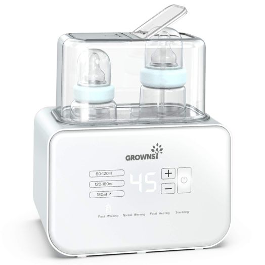 Baby Bottle Warmer, Bottle Sterilizer 6-in-1Fast Baby Food HeaterandDefrost BPA-Free Warmer with LCD Display Accurate Temperature Control for Breastmilk or Formula