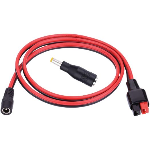 iGreely DC 5.5mm x 2.1mm Power Female Plug Cable with DC 8mm Adapter Compatible with Anderson Powerpole for Portable Generator 14 AWG Wire 3.3ft/1m