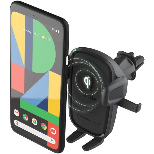 iOttie Wireless Car Charger Easy One Touch Wireless 2 Qi Charging CD Slot + Air Vent Combo Phone Mount for iPhone, Samsung Galaxy, Huawei, LG, Smartphones
