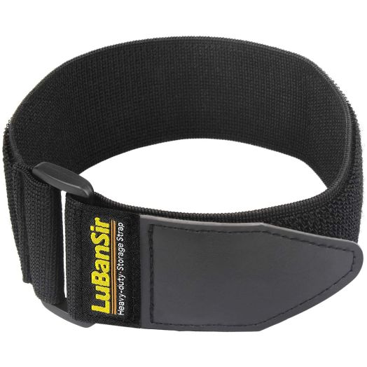 LuBanSir Cinch Straps - 2" x 18" (6 Pack) Elastic Hook and Loop Storage Straps with Buckle for Bicycle, Truck, Boat and More for Extension Cords, Ropes, Hoses Organization - Black
