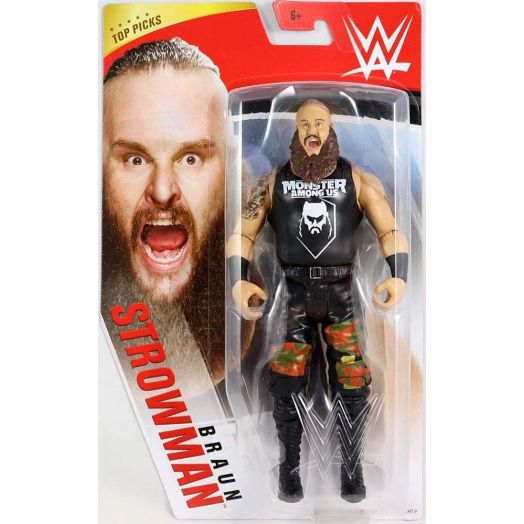 WWE Top Picks 6-inch Action Figures with Articulation and Life-Like Detail, Braun Strowman