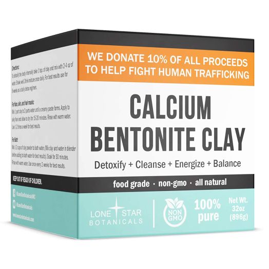 Bentonite Clay Powder Pharmaceutical Grade - 2 LB DIY Natural Face and Hair Mask, Detox, Deodorant, Toothpaste and Homemade Soap Ingredient - Gut Health and Balance + Toxin Removal, Internal and External Use