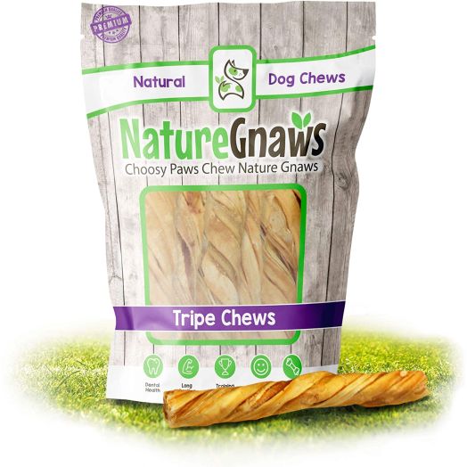Nature Gnaws Tripe Twists - Premium Natural Beef Dog Chew Treats - Crunchy Snack - Single Ingredient Chewy Jerky Treat - Simple and Natural
