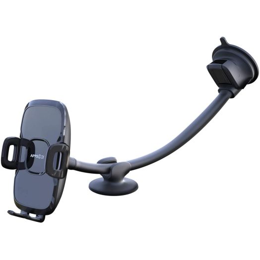 Car Phone Mount Windshield, 13'' Gooseneck Long Arm Phone Holder, Industrial-Strength Suction Cup Phone Car Holder Window, Universal Dashboard Holder Cradle for Truck SUV, Window Dash Mobile Mount