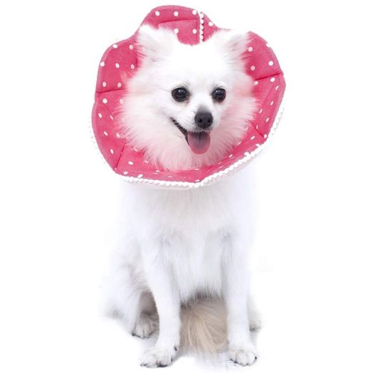 WZ PET Adjustable Dog Cat Cone,Soft Recovery Cat Cone Collar,Dog Protective Collar for Cats Surgery,Pink,Small,Medium