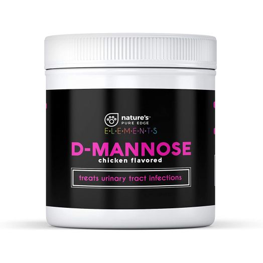 Nature's Pure Edge D-Mannose Supplement Flavored with Real Chicken for Dogs and Cats. Use for Immediate and Preventative Treatment of Bladder and Urinary Tract Infections UTIs. 115 Grams.
