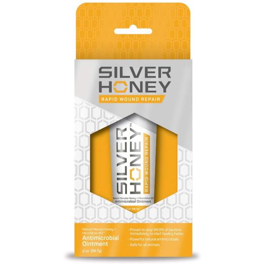 Absorbine Silver Honey Rapid Wound Repair Ointment, Manuka Honey and MicroSilver BG, Veterinarian Tested Horse and Animal Wound Care, 2oz Tube