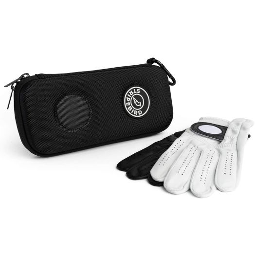 Stripebird - Golf Performance Gloves Holder Case - Protect and Keep Golf Gloves Dry - Moisture Free Storage Design - Includes Golf Bag Clip for Golfers