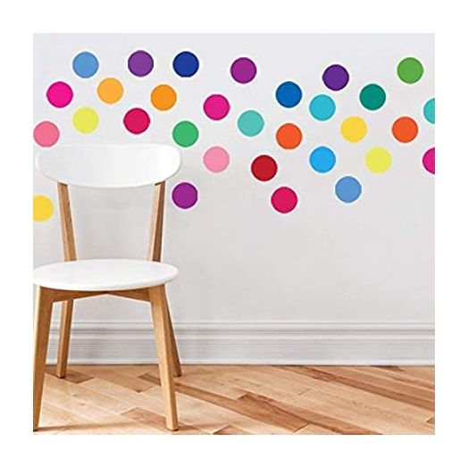 Wall Stickers for Bedroom Living Room, Polka Dot Wall Decals for Kids Boys and Girls, Multicolor 2inch (140 Circles)