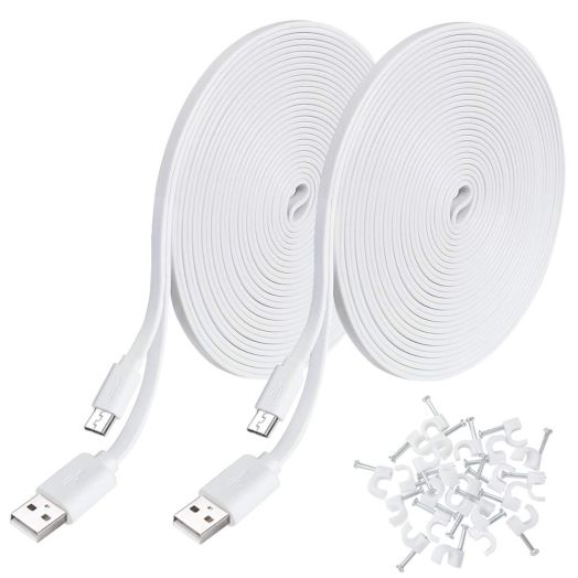 USB Power Extension Cable for Yi Camera,WyzeCam,Oculus Go,Echo Dot Kid Edition,Wyze Cam,Nest Cam,Netvue,Arlo Pro Q,Blink, Furbo Dog,Kasa Cam,PS4,YI Dome Home Security Camera Charging Charger Cord
