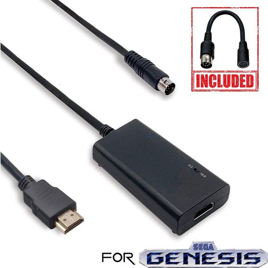 HDMI Cable for Sega Genesis Model 1 / 2 / 3, Sega CD, Sega CDX, Sega 32X, Sega Nomad, Original Sega Master System Console