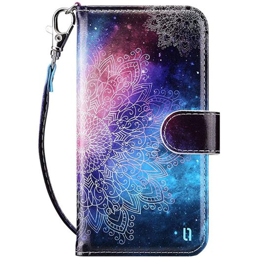 ULAK iPod Touch 7 Wallet Case, iPod Touch 6 Case with Card Holder, Premium PU Leather Magnetic Closure Protective Folio Cover for iPod Touch 7th/6th/5th Generation, Mandala Floral