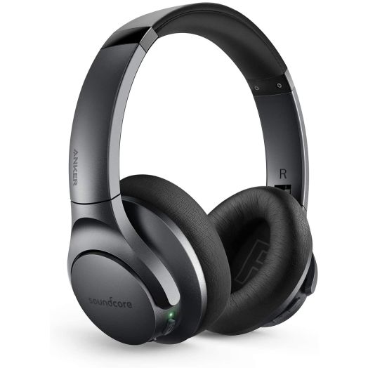 Anker Soundcore Life Q20 Bluetooth Headphones with Travel Case, Hybrid Active Noise Cancelling, 40H Playtime, Hi-Res Audio, Deep Bass, Wireless Over Ear Headphones for Travel, Work (Black)