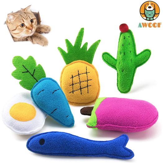 AWOOF Catnip Toys for Indoor Cats, Natural Catnip Kitten Toys Cat Toys Set